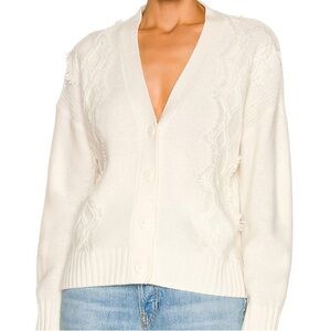 Splendid Camelia 100% Cashmere Cardigan Size M Ivory New no tag.